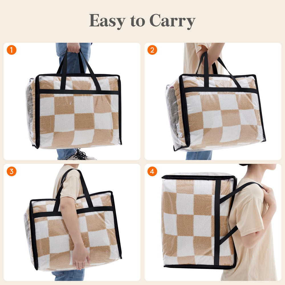 Lifewit bolsa junto a cinta métrica mostrando dimensiones exactas