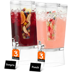 Lifewit front view of 3-gallon dispenser showing clear design and capacity for easy serving