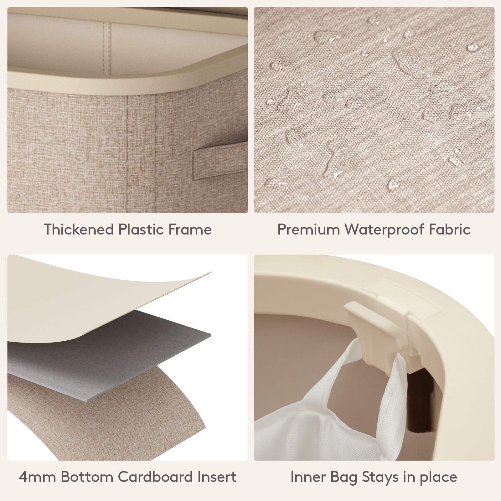 Lifewit cesto en uso en dormitorio manteniendo ropa ordenada y discreta
