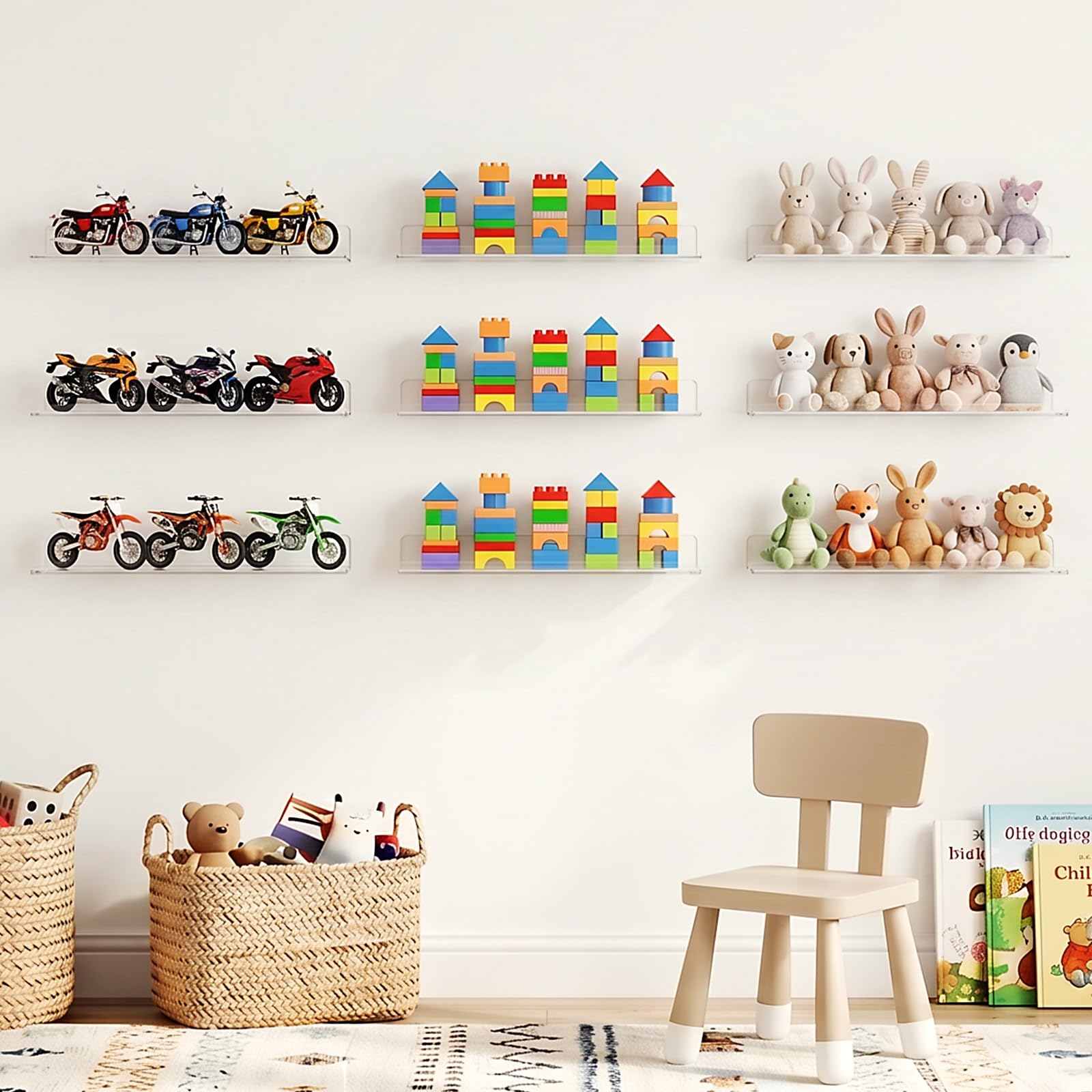 Lifewit estante exhibiendo figuras y colecciones ordenadas