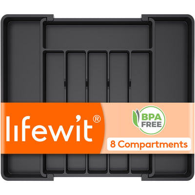 Lifewit bandeja frontal mostrando organización y ahorro de espacio