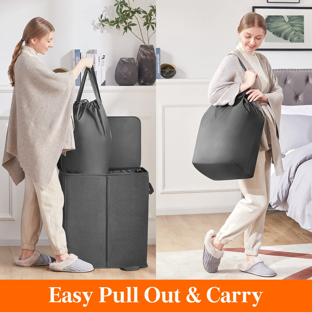 Lifewit removable drawstring laundry bags ready to carry benefit