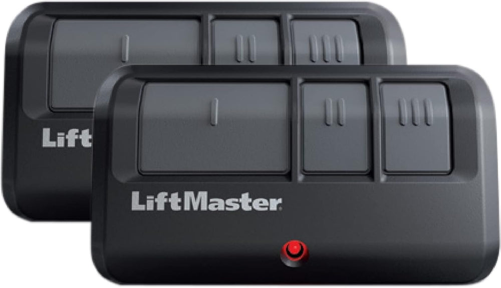 LiftMaster 893Max vista frontal con tres botones, control claro y compacto