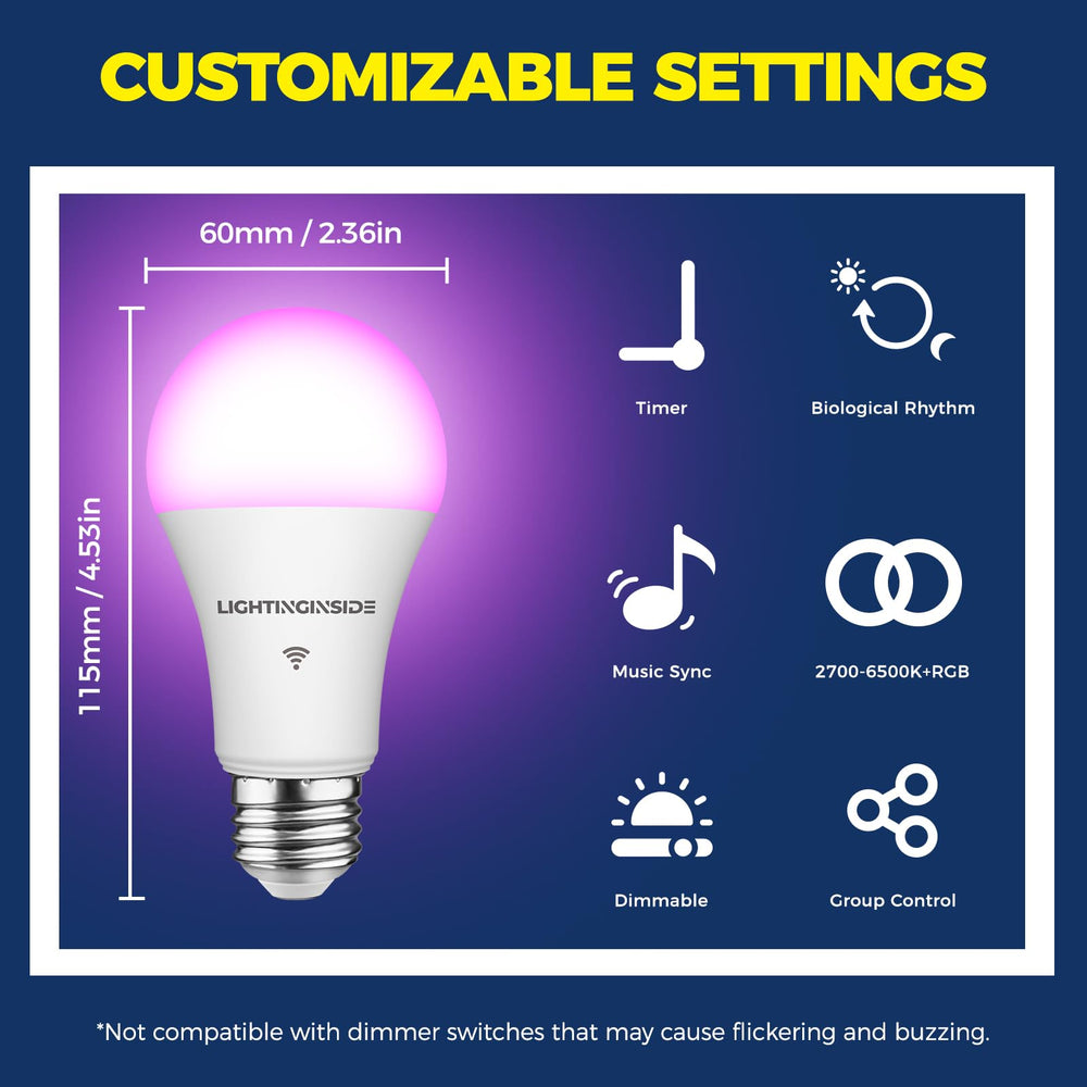 Lightinginside SmartLife app control screen on phone showing quick setup benefit