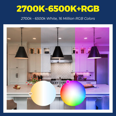 Lightinginside bulbs displaying colorful RGB spectrum for mood and party scenes