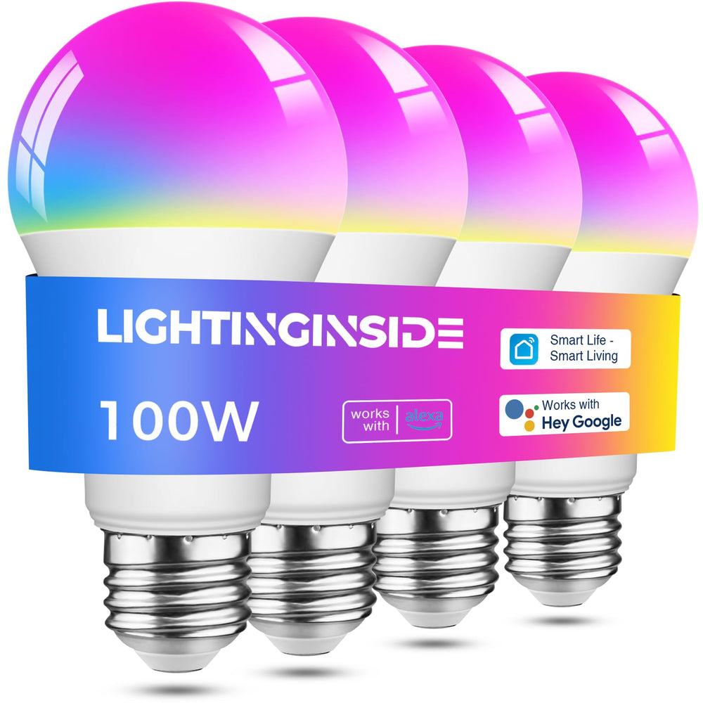 Lightinginside 4-pack front view showing bulbs and packaging, highlights value