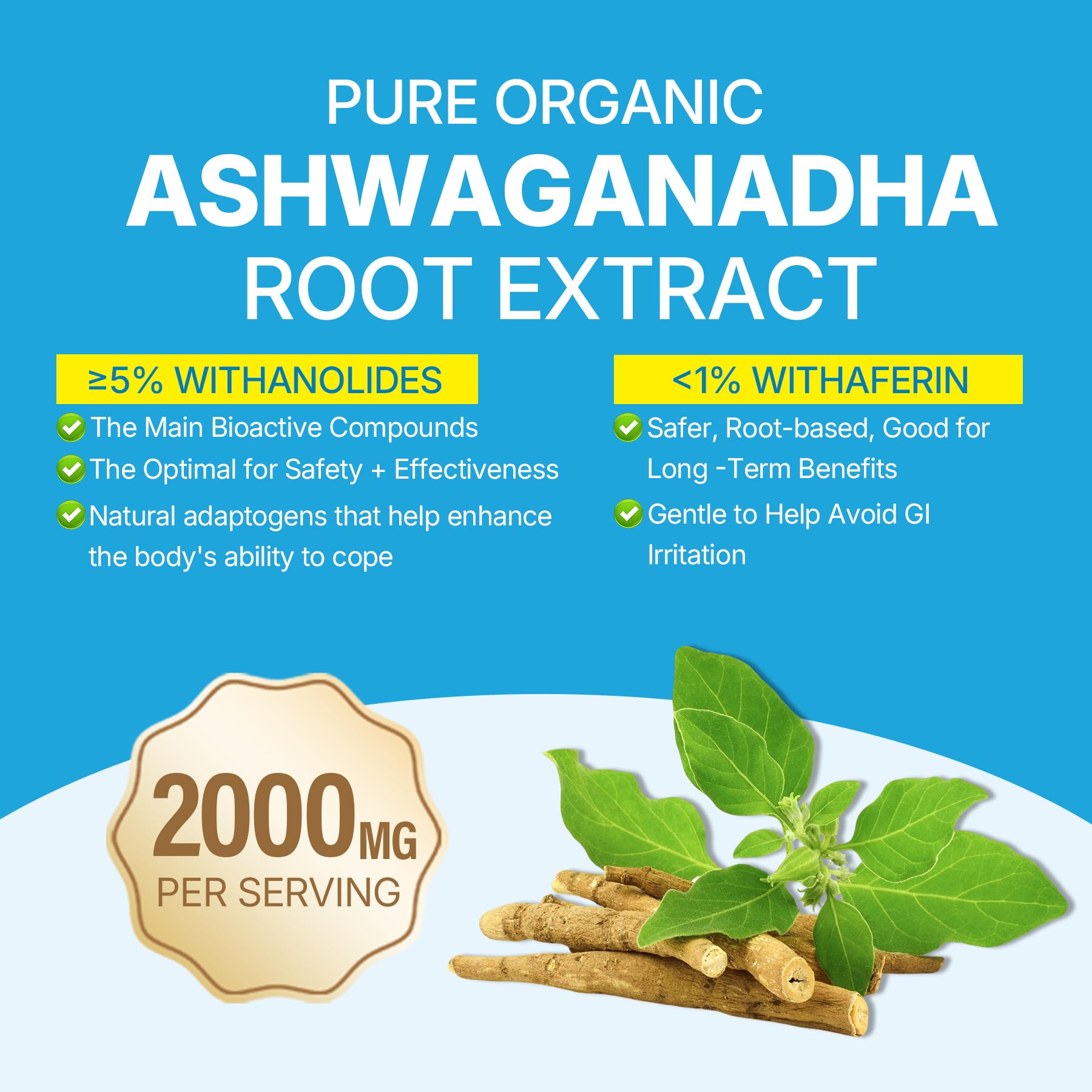 LILICARE ingredient label focused on organic ashwagandha and vegan callout