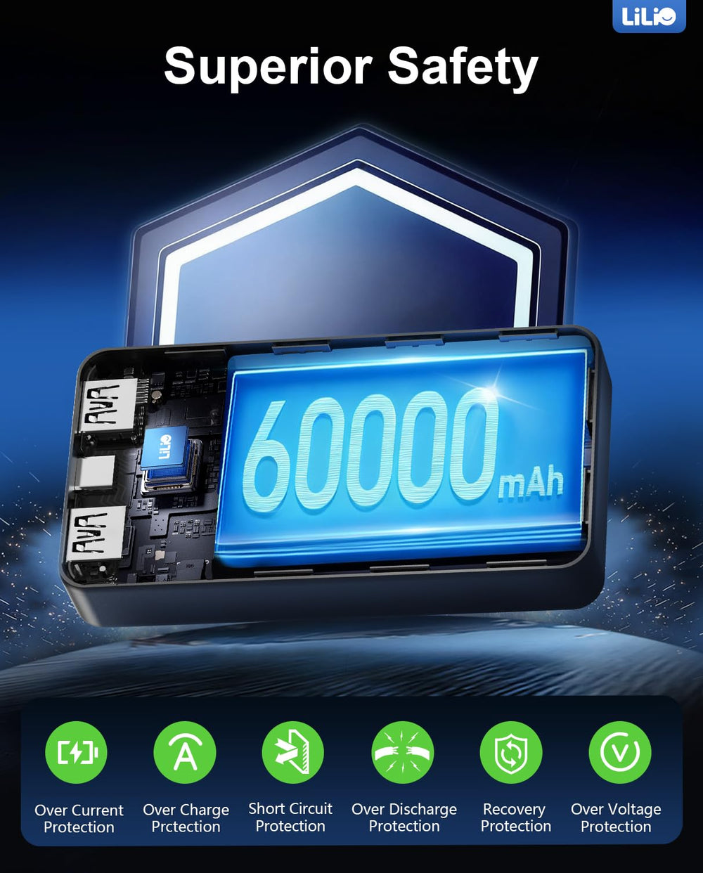 LILIO product label and warranty card showing included three-year coverage