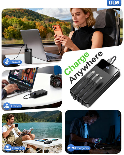 LILIO powering devices at night for emergency backup and peace of mind