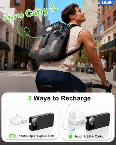 LILIO on a campsite table keeping devices charged during outdoor activities
