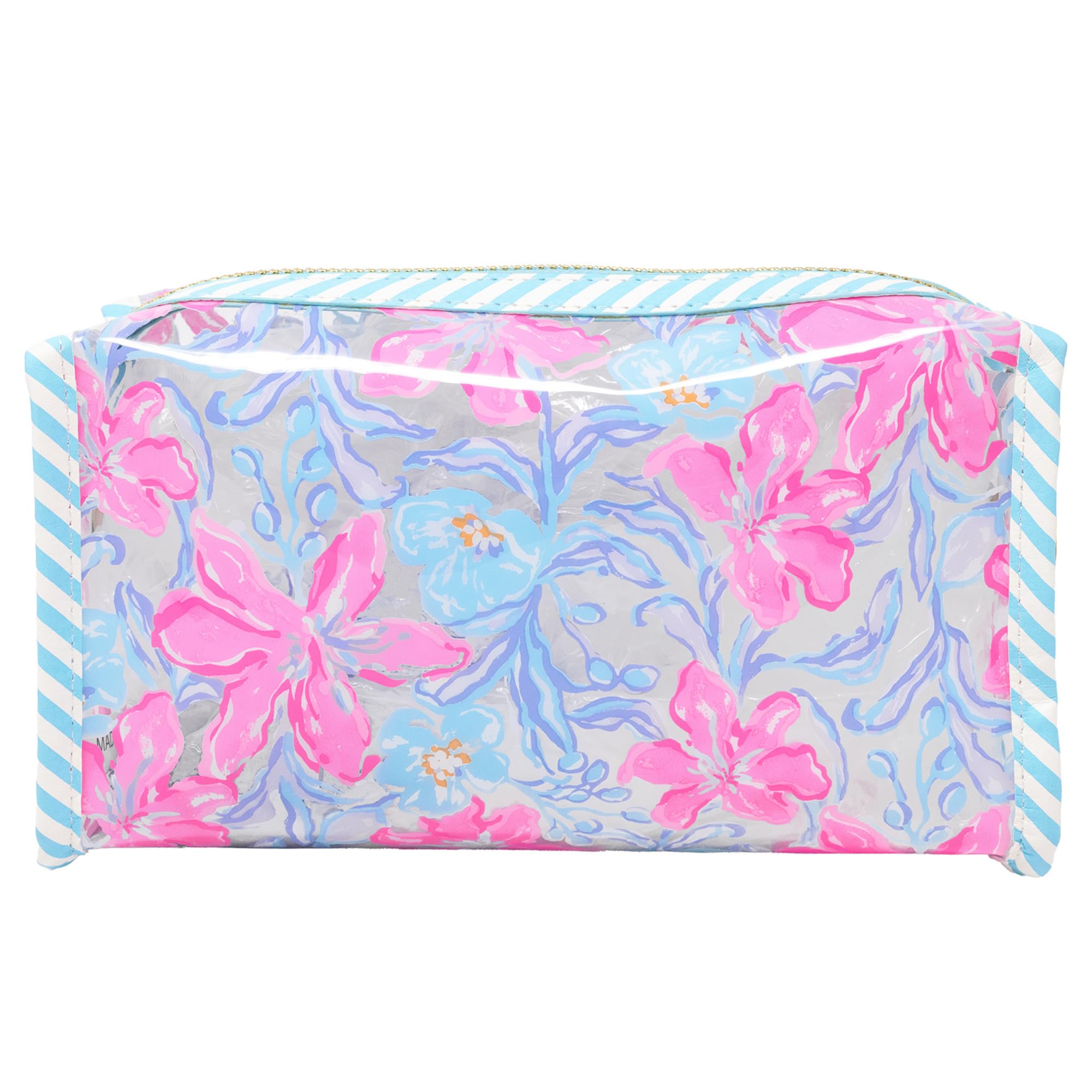 Detalle de textura vinílica Lilly Pulitzer fácil de limpiar
