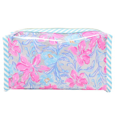 Detalle de textura vinílica Lilly Pulitzer fácil de limpiar