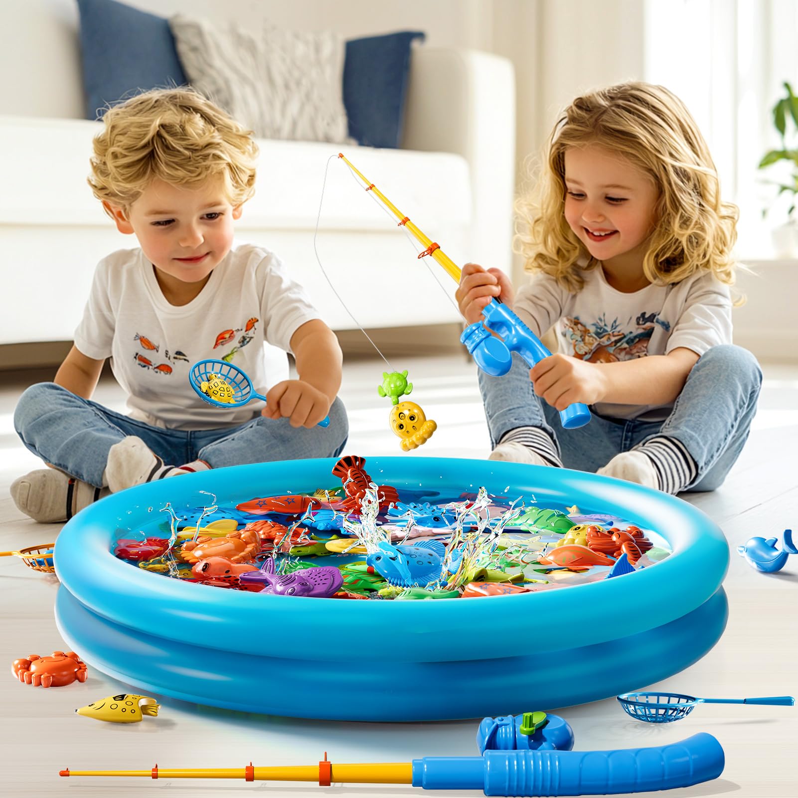 LILYBUDS colorful magnetic fish spread encouraging sorting and counting