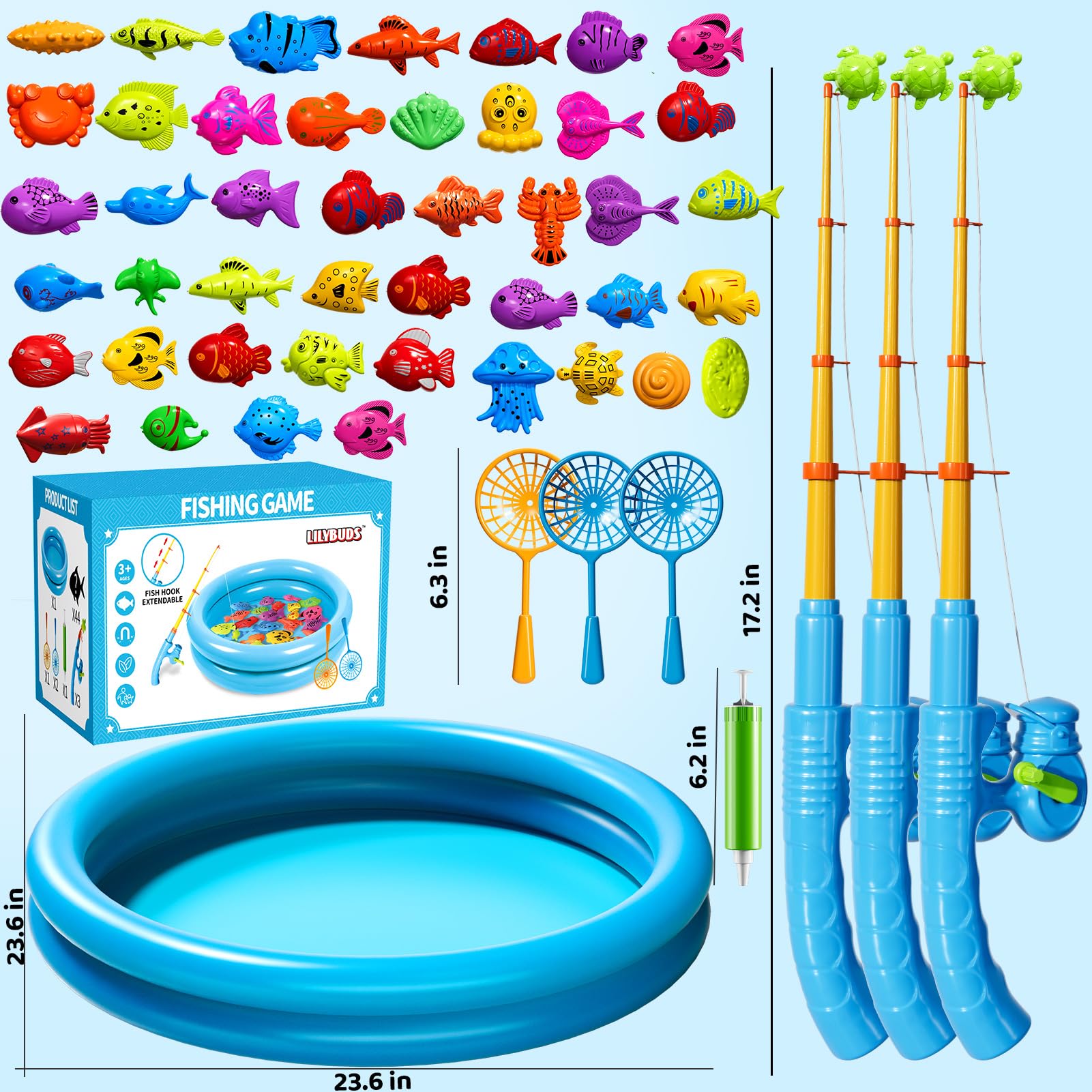 LILYBUDS scale comparison with toddler toy indicating child-sized pieces