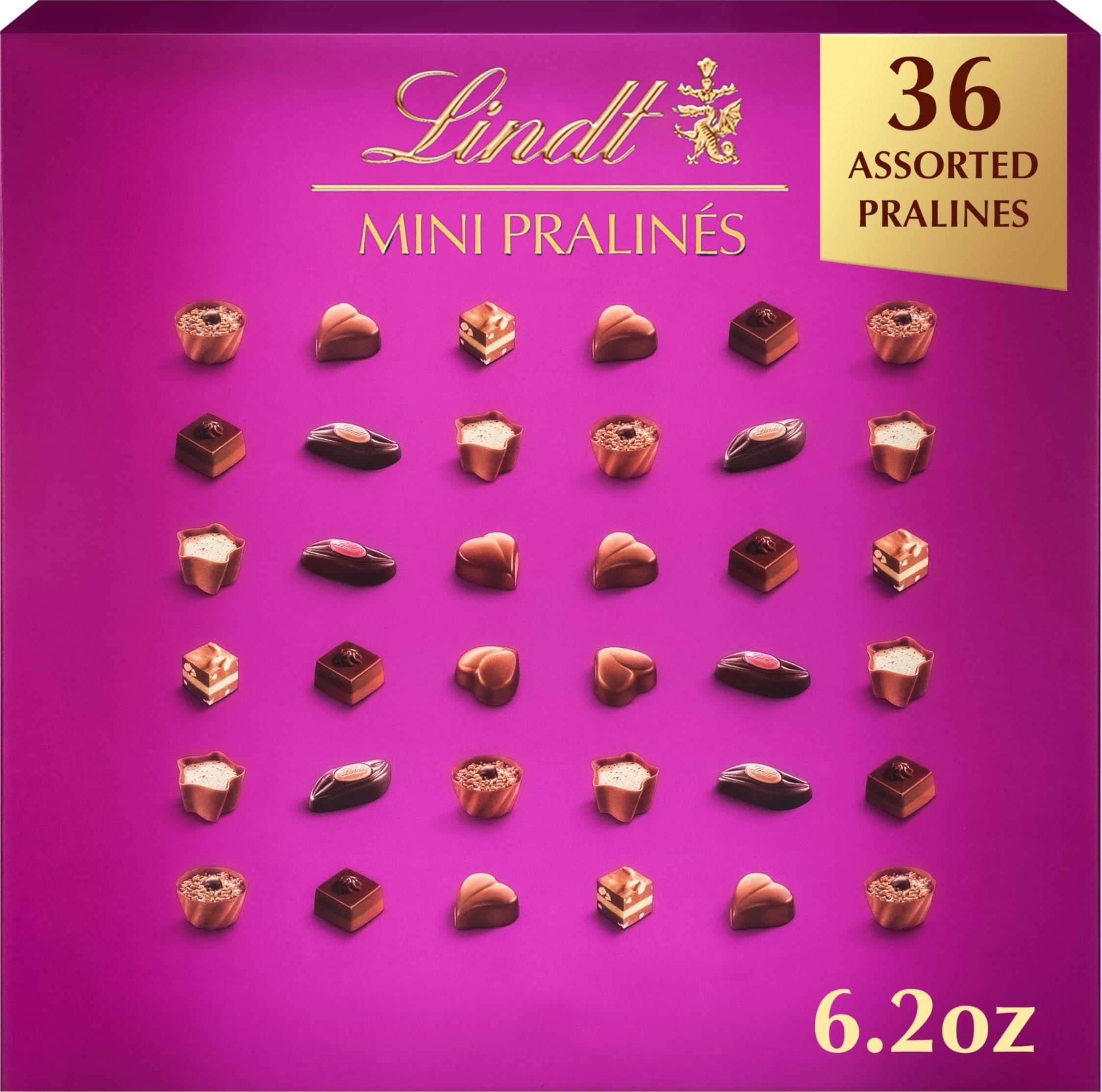 Lindt caja frente elegante mostrando diseño y conveniencia