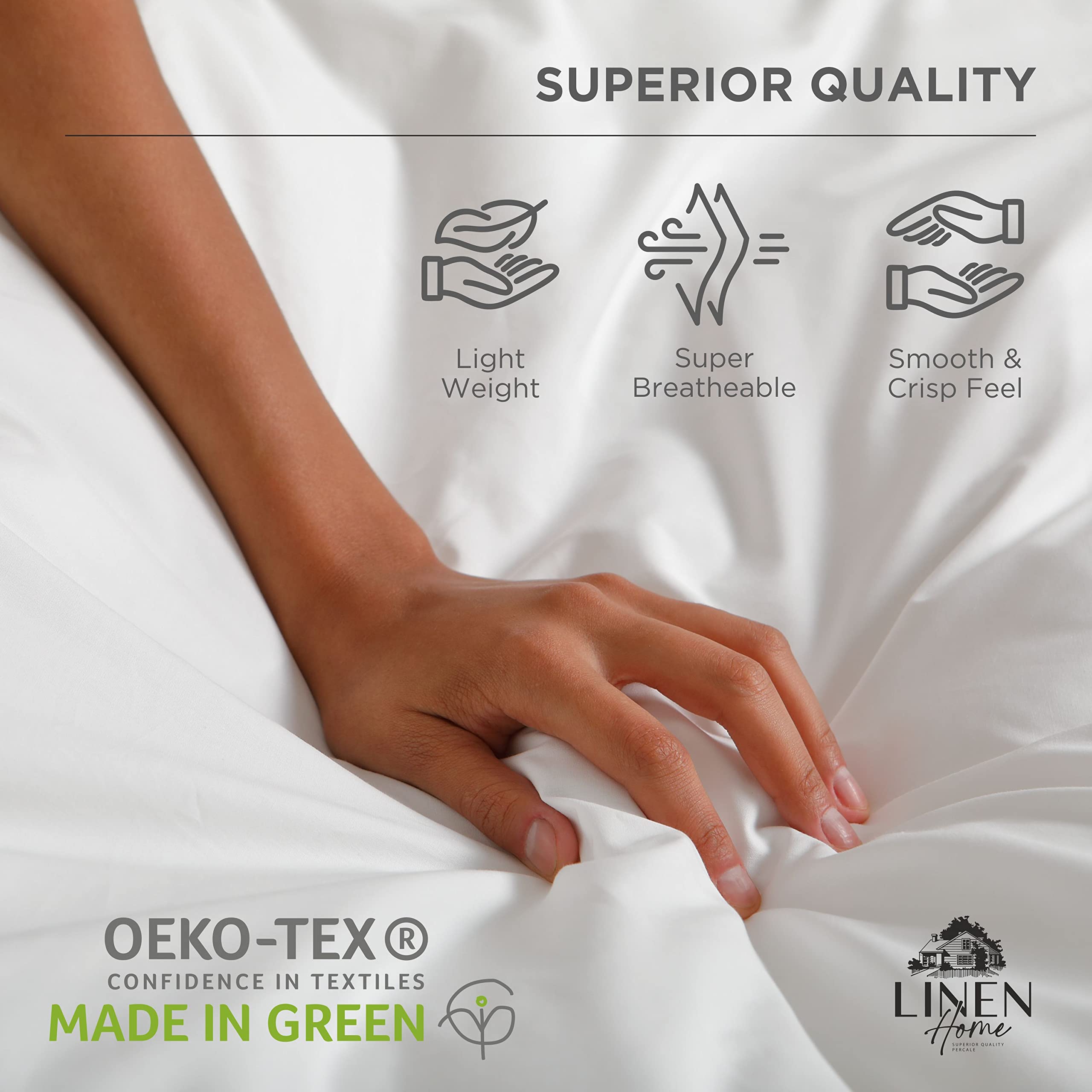 Linen Home etiqueta Made in Green certificando producción segura