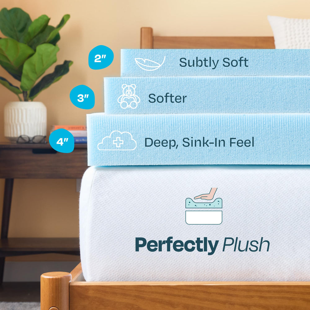 Linenspa topper placed on mattress in bedroom improving comfort