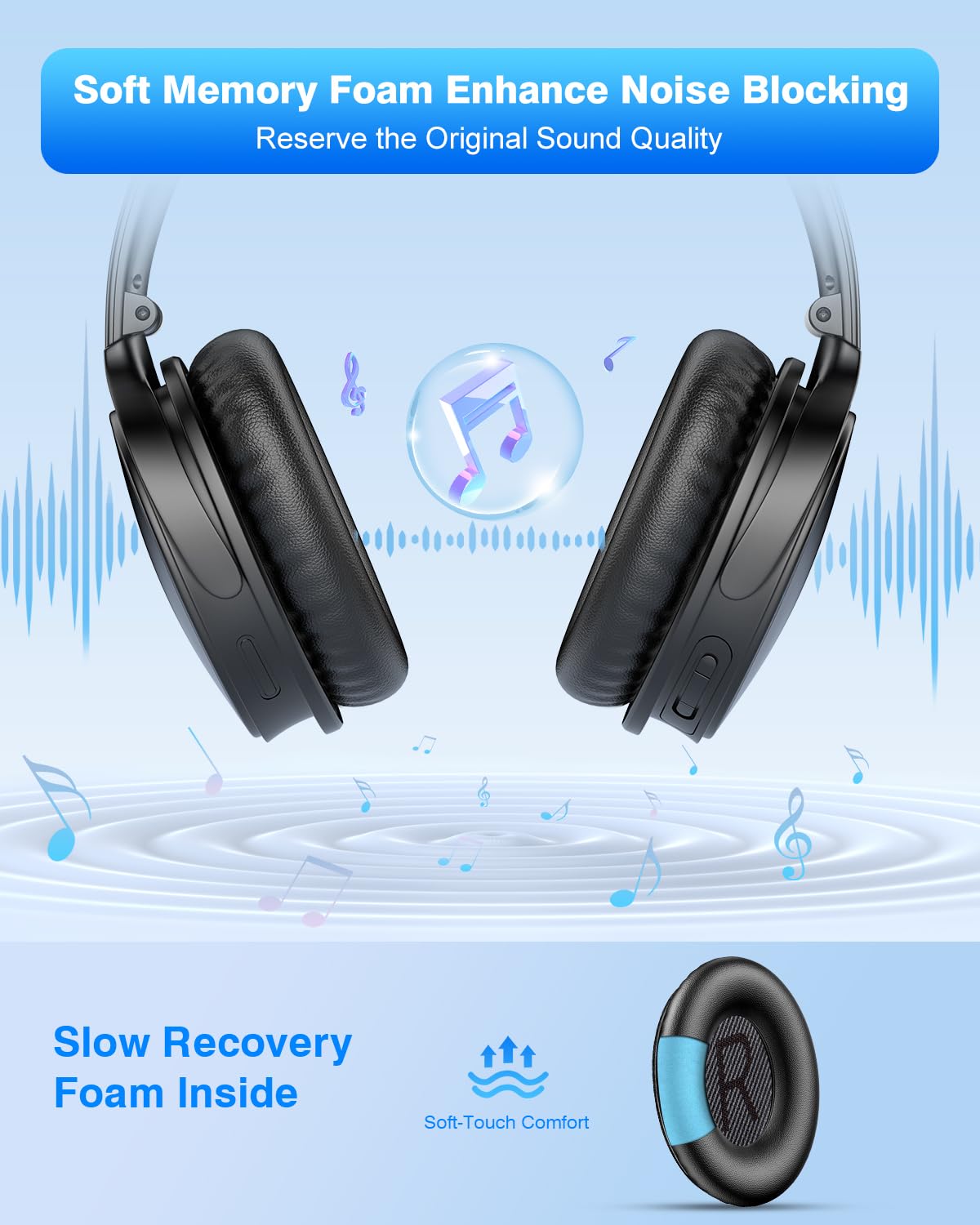 Link Dream enfoque del borde y anclaje elástico que asegura las earpads firmemente