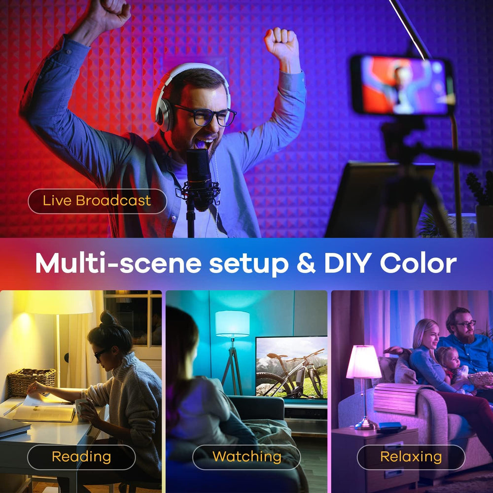 Linkind bulb changing colors to music at party demonstrating immersive sync feature