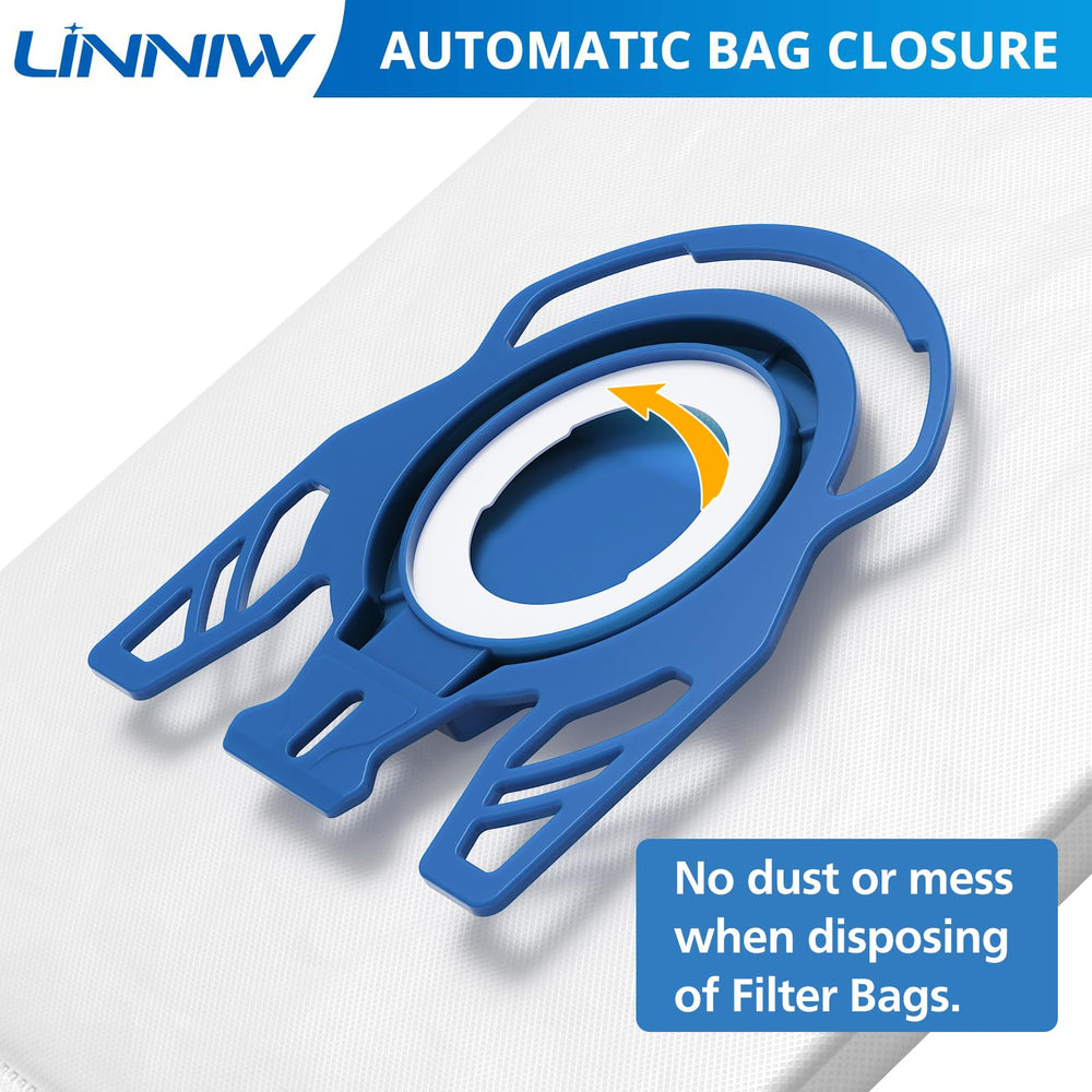 LINNIW escena doméstica mostrando la bolsa en uso y hogar más limpio