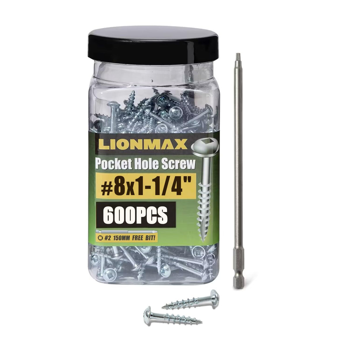 LIONMAX envase frontal con 600 tornillos para almacenamiento organizado