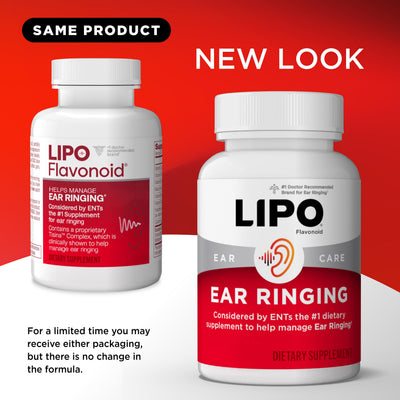 Lipo-Flavonoid bottle beside ruler to show size and 150-caplet supply for long-term use
