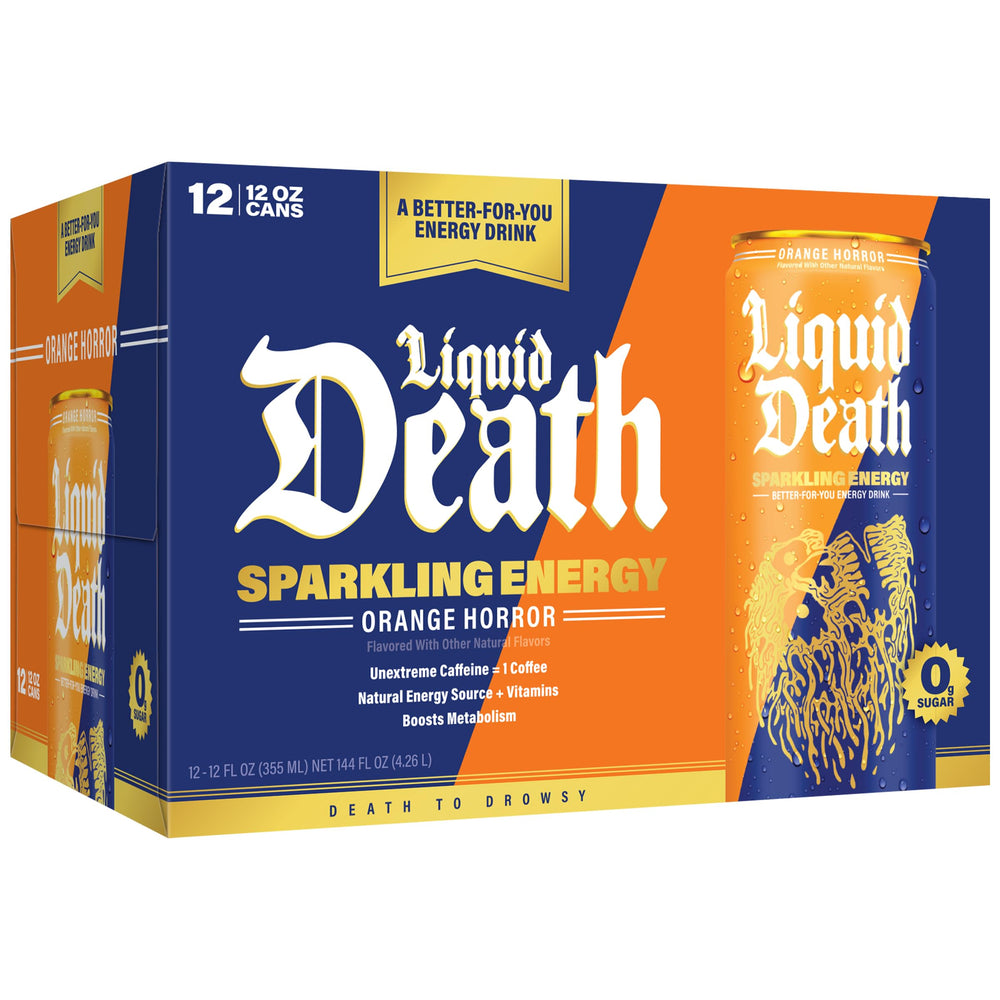 Liquid Death can in hand size comparison showing portability and single-serving convenience