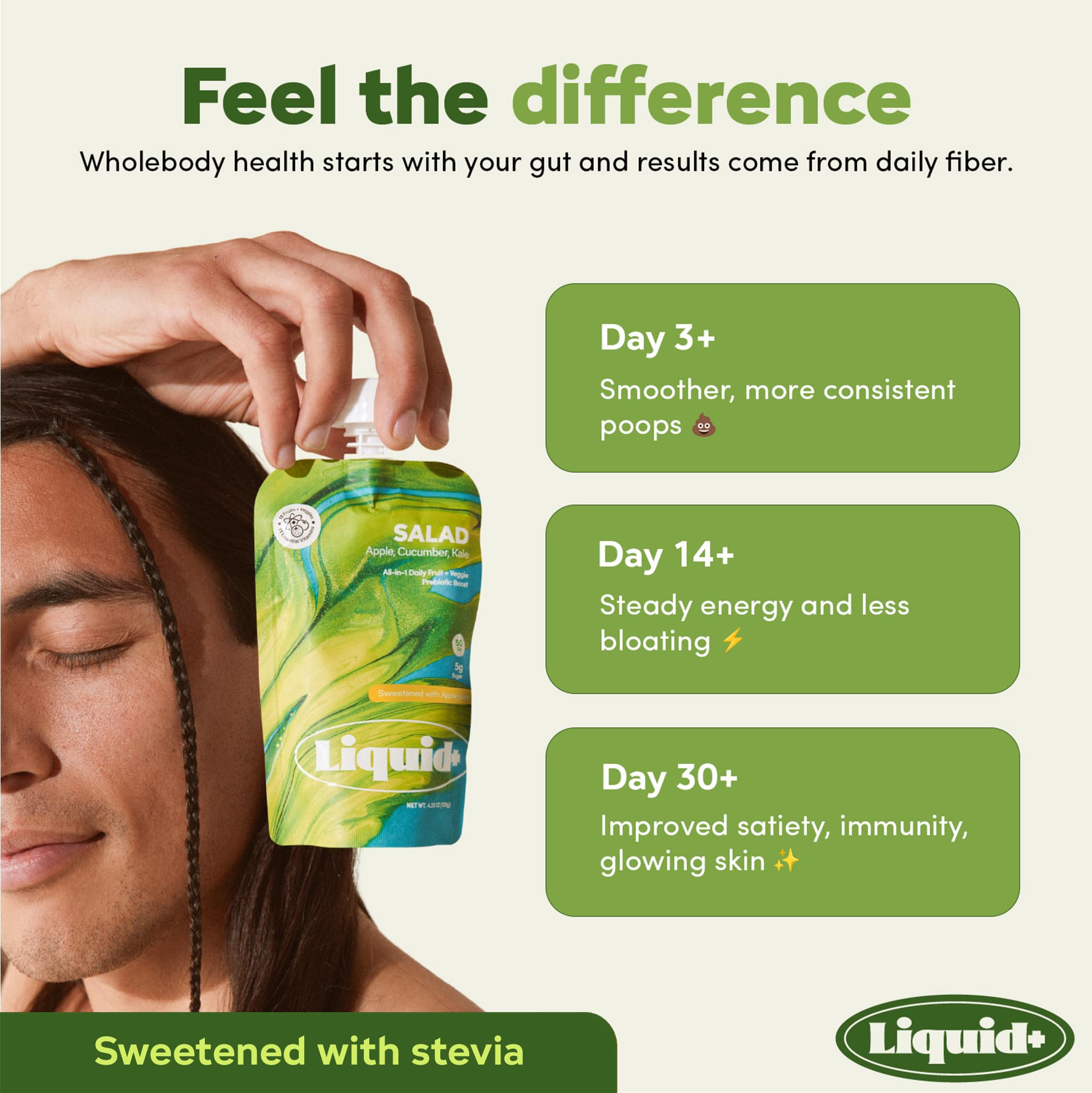 Liquid+ pouch después de entrenar, soporte nutritivo conveniente
