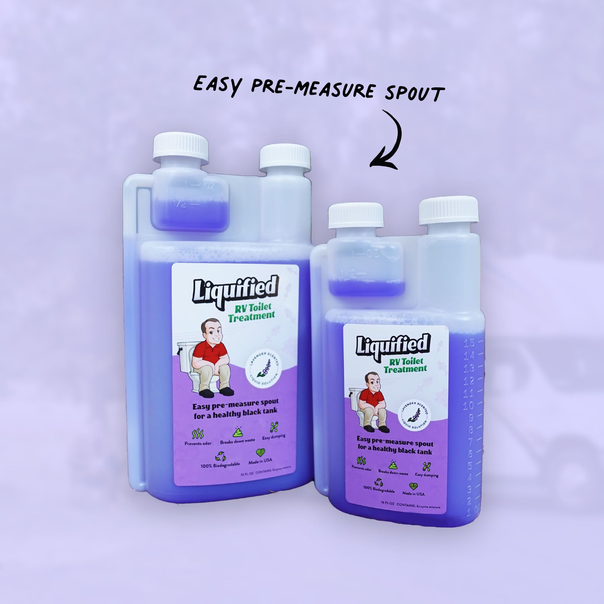 Liquified aplicación en inodoro de camping para facilitar vaciado
