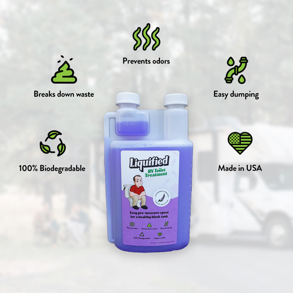 Liquified etiqueta detalle con instrucciones claras y beneficios visibles
