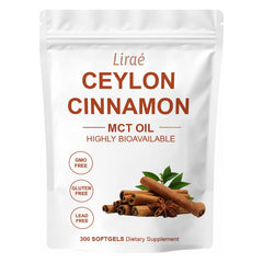 LIRAE bote frontal con canela Ceylon y MCT, presentación clara y confiable