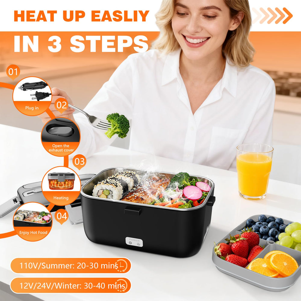 LISHZEN insulated carry bag with fork and spoon included for convenient transport and eating anywhere