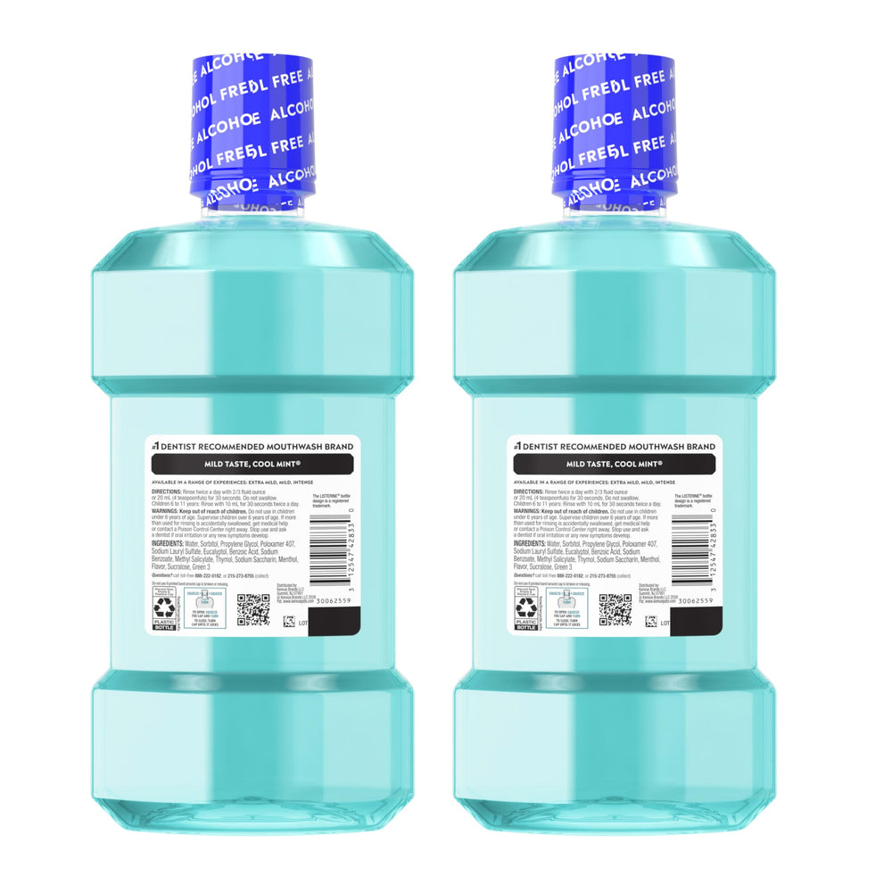 Caja del pack Listerine con dos botellas para venta a granel