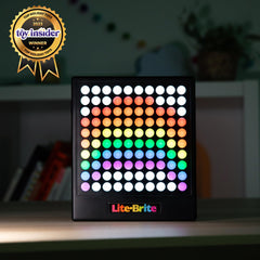 Lite Brite imagen animada en pantalla mostrando efecto dinámico llamativo