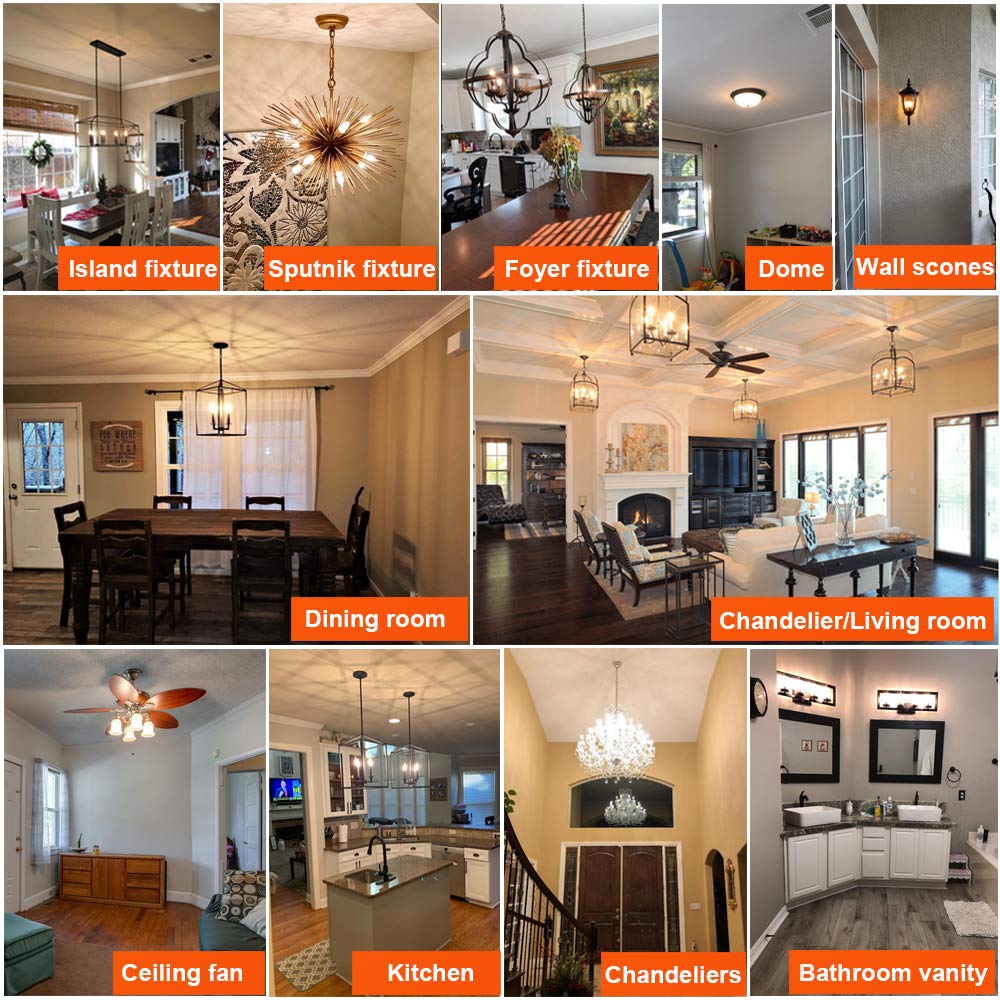 LiteHistory E12 bulbs illuminating a cozy dining room for ambiance