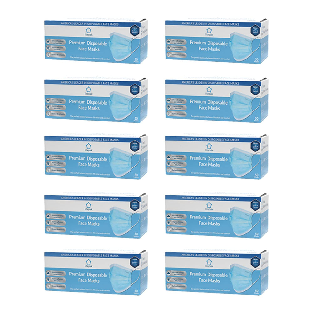 Litepak caja dispensadora de 50 unidades, organiza y protege mascarillas limpias
