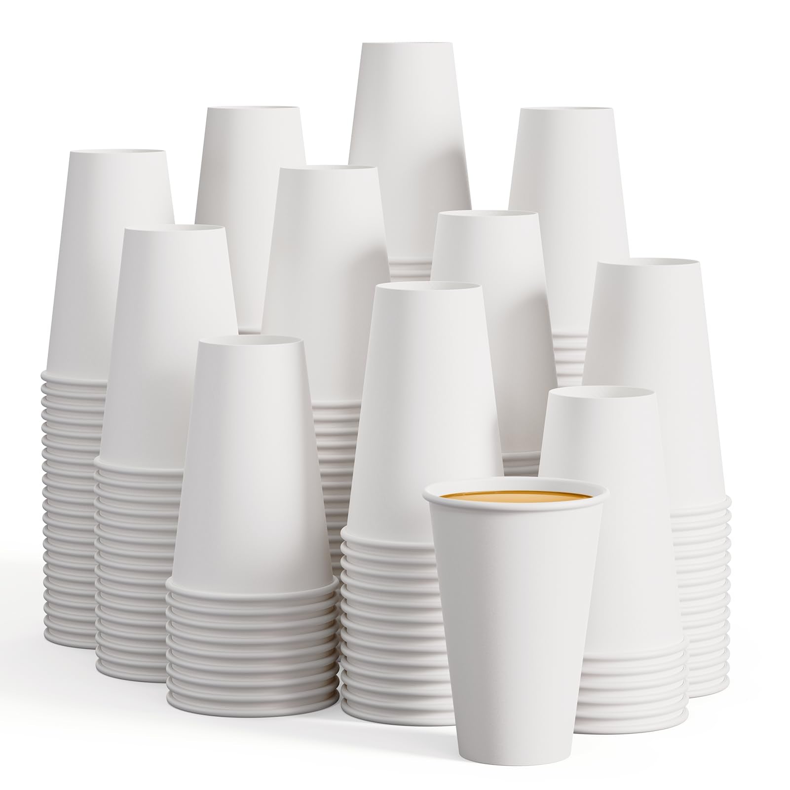 LITOPAK vaso delantero presentación blanco, visualiza forma y capacidad