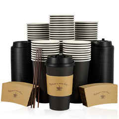 LITOPAK vaso frontal negro mostrando diseño y sobriedad, práctico para eventos