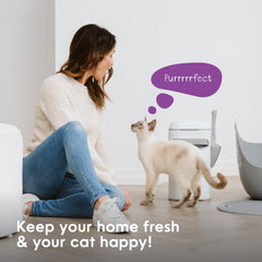 Litter Genie wide opening top view enables easy scooping and reduced litter scatter