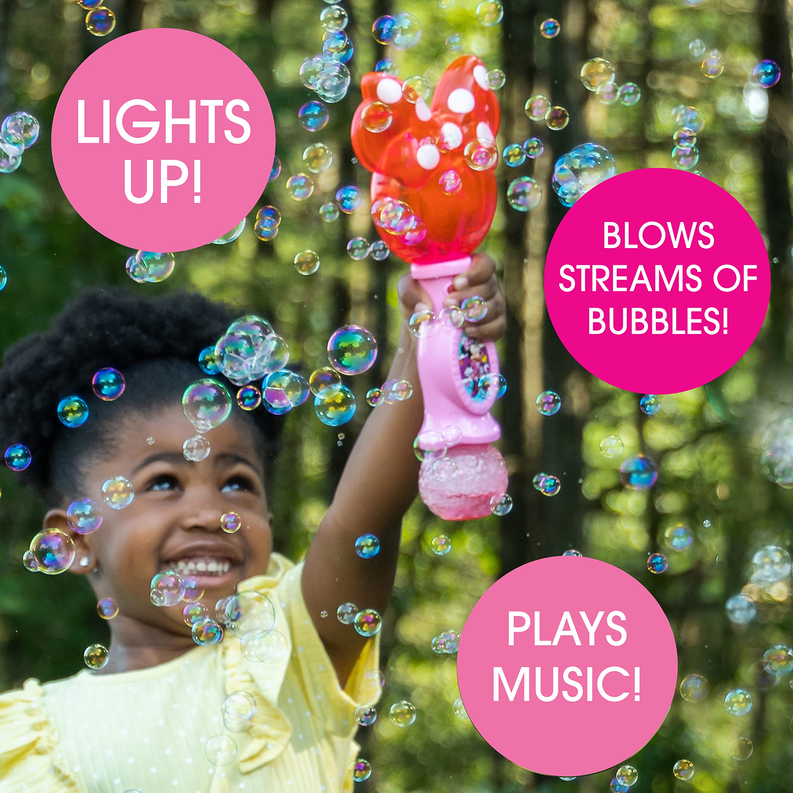 Little Kids Minnie Mouse close-up of music and light panel with clear controls