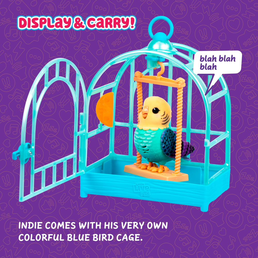 Little Live Pets Indie en mano para comparar tamaño apto para niños