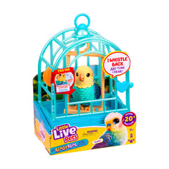 Little Live Pets Indie vista frontal mostrando plumaje realista y atractivo
