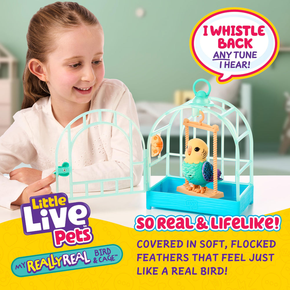 Little Live Pets Indie detalle del plumaje flocked que añade realismo táctil