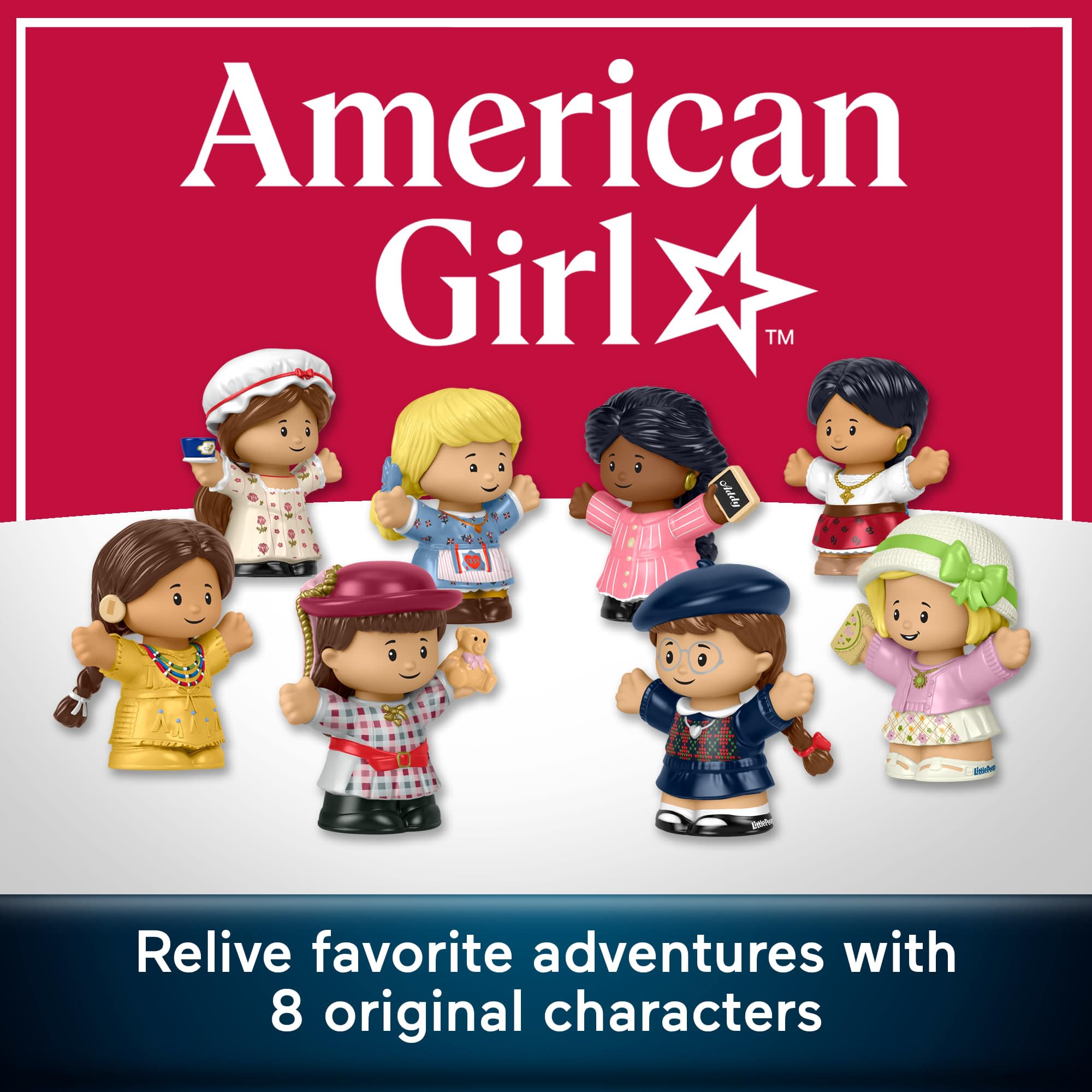 Little People COLLECTOR eight characters lined up for clear identification and display