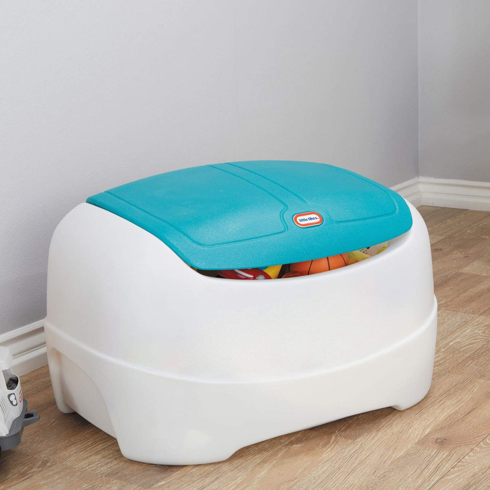 Little Tikes open lid revealing spacious interior for organizing toys