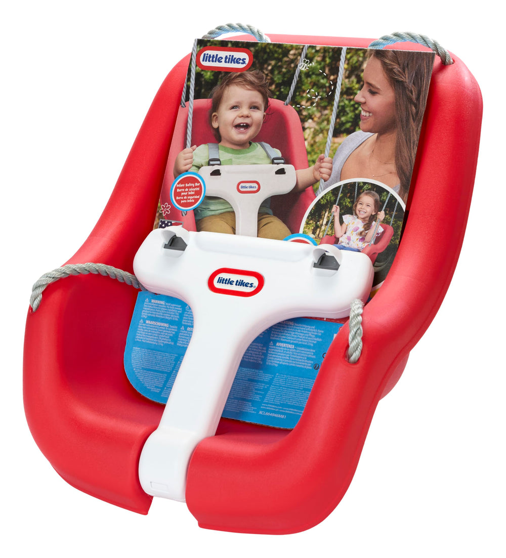 Little Tikes columpio en jardín niño disfrutando beneficio de diversión segura