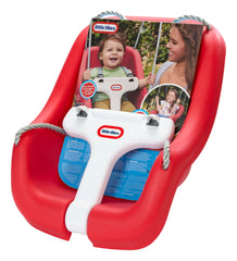 Little Tikes columpio en jardín niño disfrutando beneficio de diversión segura