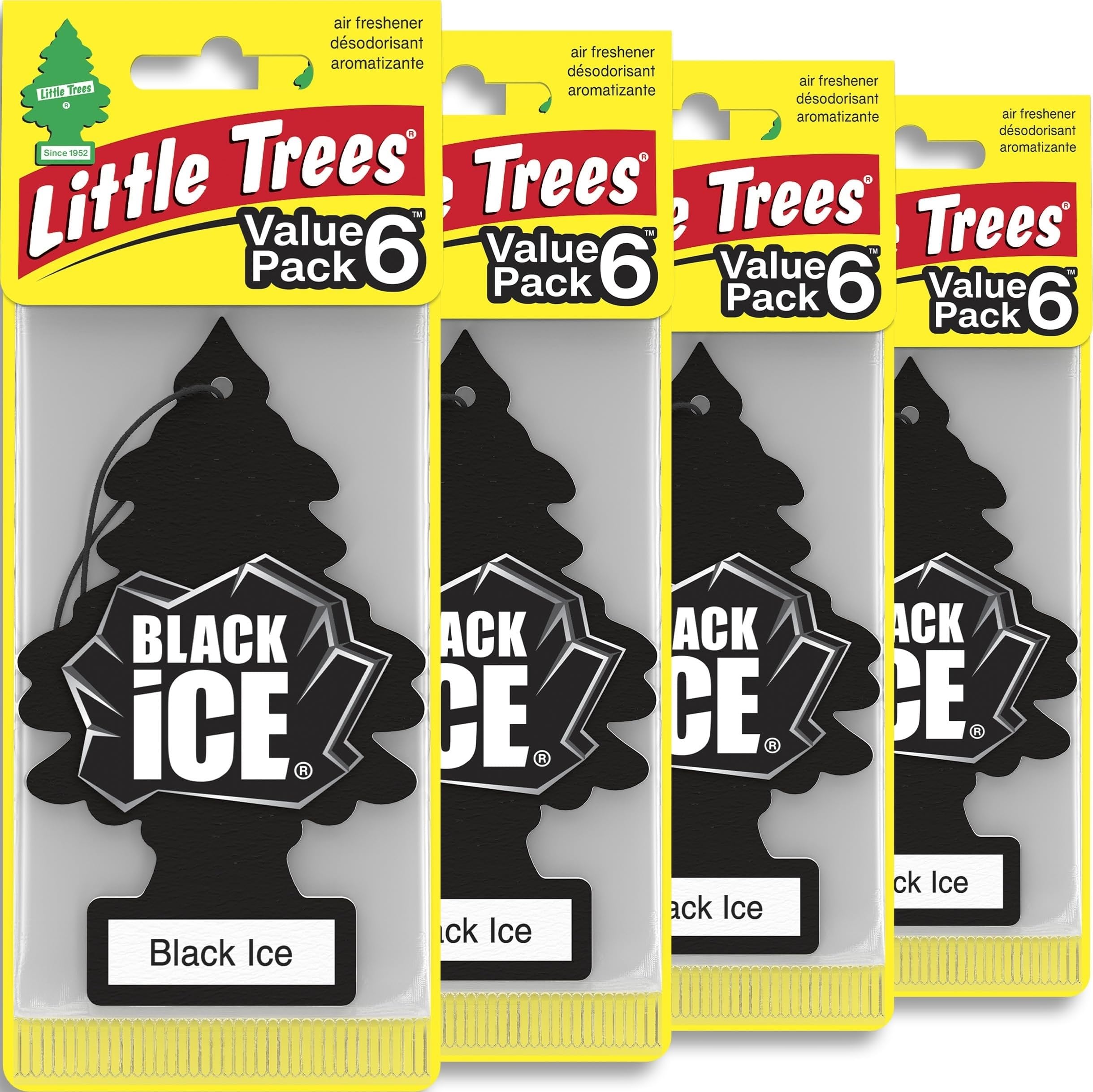 LITTLE TREES Black Ice frontal presentación intensa y fácil uso