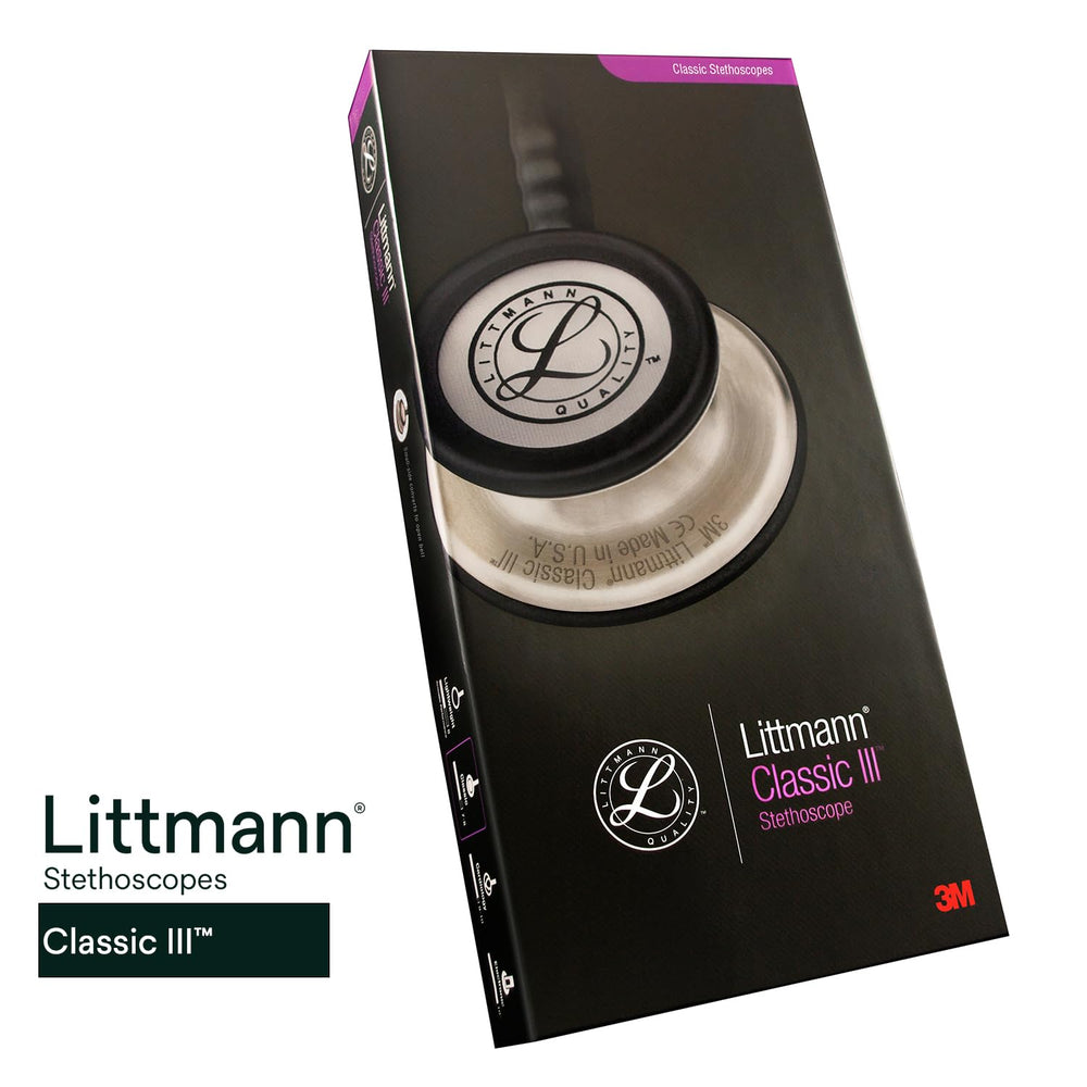 Littmann comparado junto a regla para visualizar longitud de 27 pulgadas y escala real