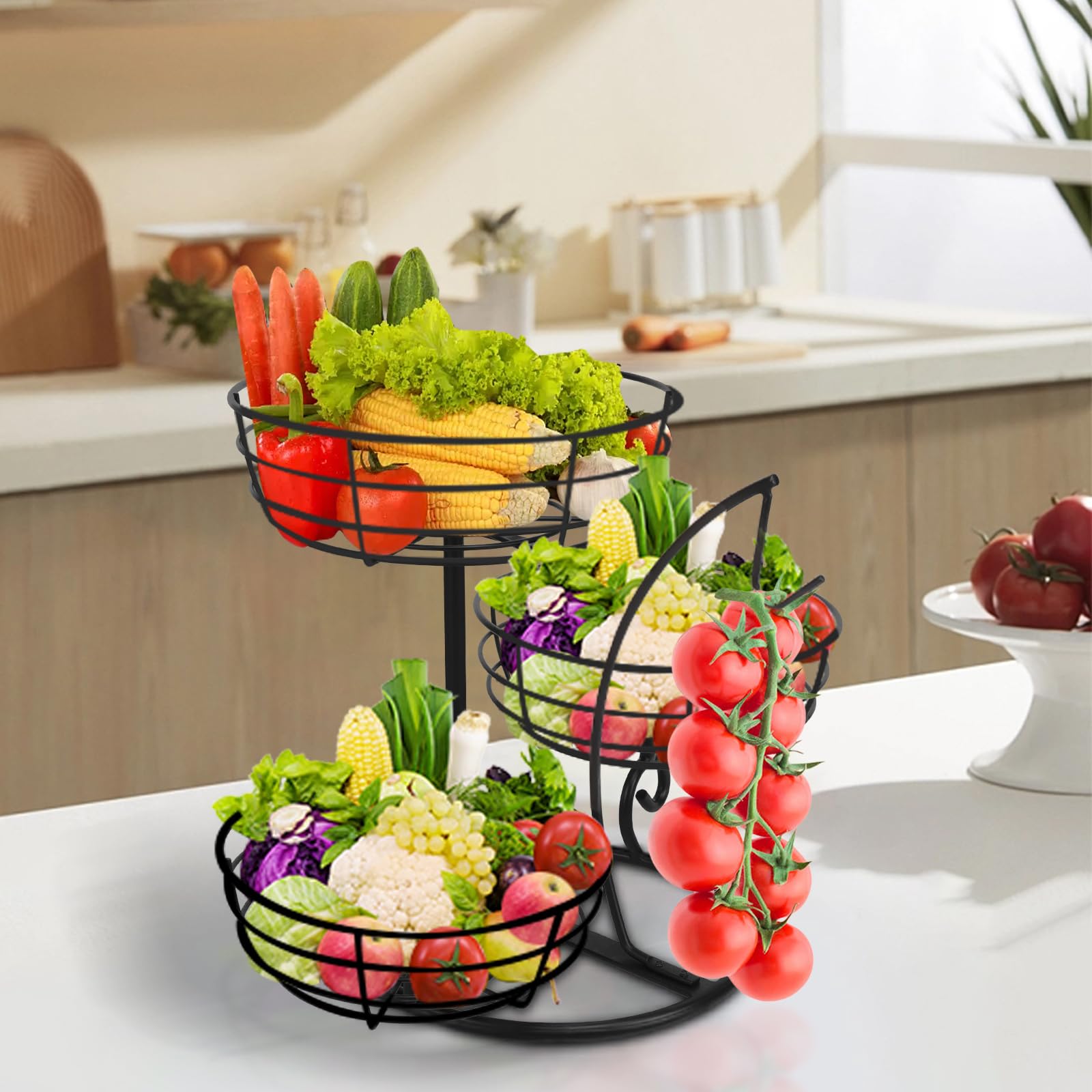 Livabber frutero en cocina moderna aporta orden y aspecto decorativo